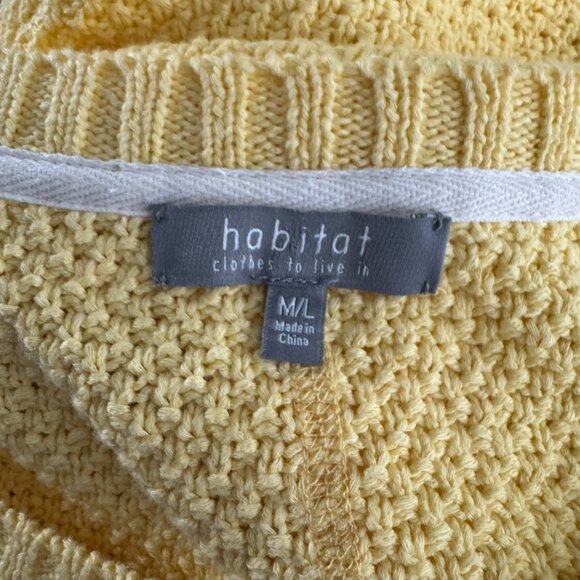 Habitat Summer Pocket Poncho‎ Sweater M/L Daisy Yellow Oversized NWT FS-1365 - Picture 9 of 11